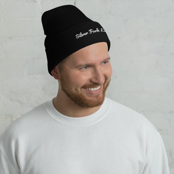 Silver Fork Lodge Embroidered Cuffed Beanie - Image 3
