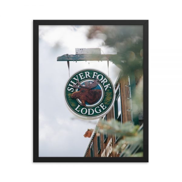 Silver Fork Lodge Sign Framed Poster - Image 12