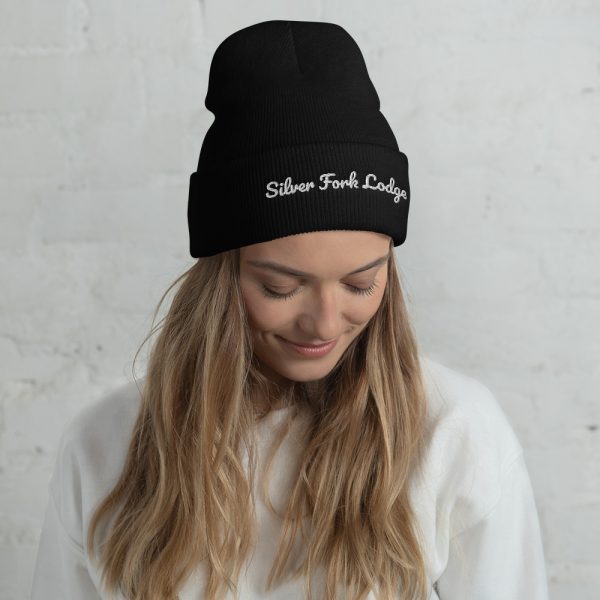 Silver Fork Lodge Embroidered Cuffed Beanie - Image 4