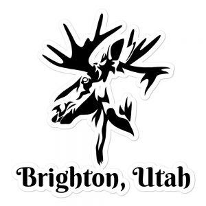 Brighton, Utah Moose Bubble-free stickers